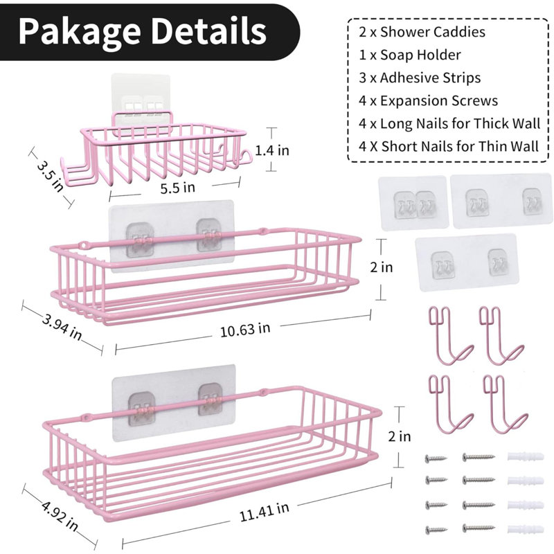 Étagère en plastique 3 pièces Fallyn