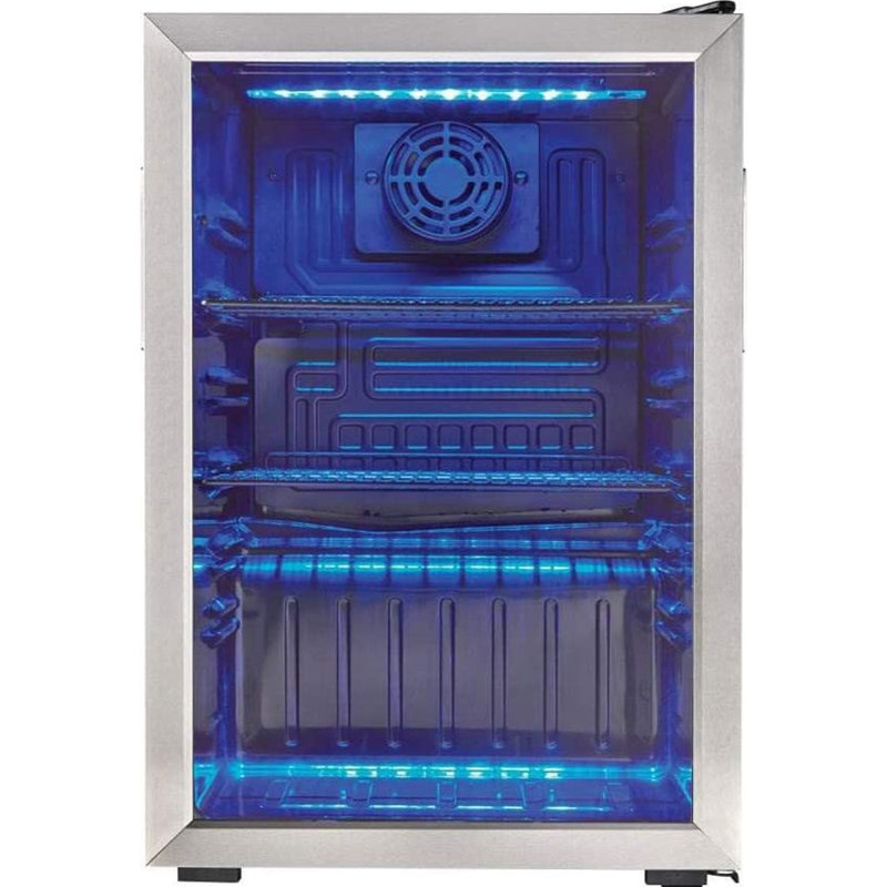 Danby 17.5'' W Freestanding 95 Cans (12 oz.) 2.6 Cubic Feet Beverage Cooler with Reversible Glass Door
