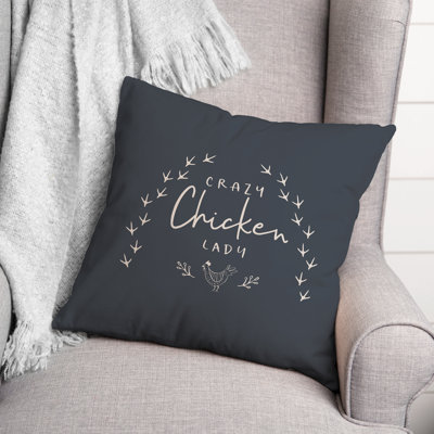Crazy Chicken Lady Throw Pillow