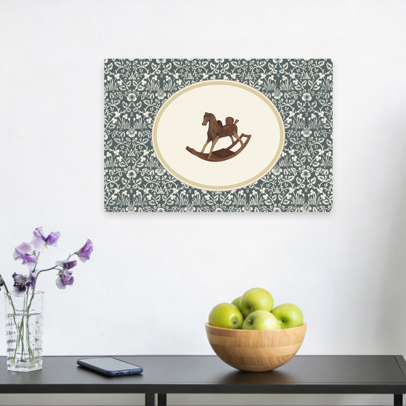 Reproduction d'art classique cheval à bascule classique, 12" H x 18" W