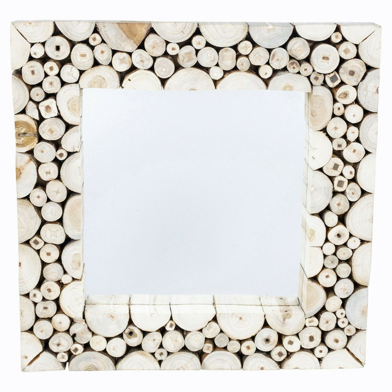 Achilles Wood Flat Wall Mirror