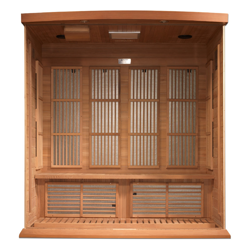 Natural Canadian Hemlock 4-Person Infrared Sauna