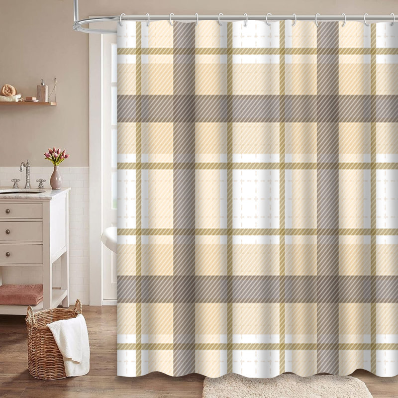 Rideau de douche Tartan, L 72 po x l 72 po