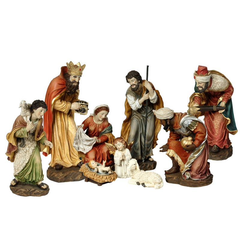 Angelic Nativity, Set Of 9 - 5-24 Inches
