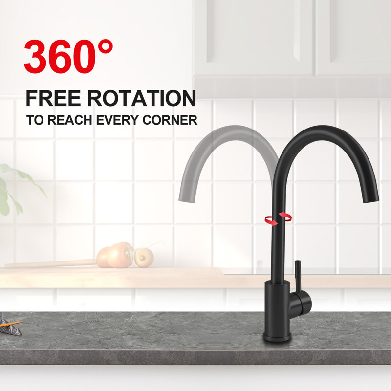 Lordear Kitchen Faucet, Matte Black
