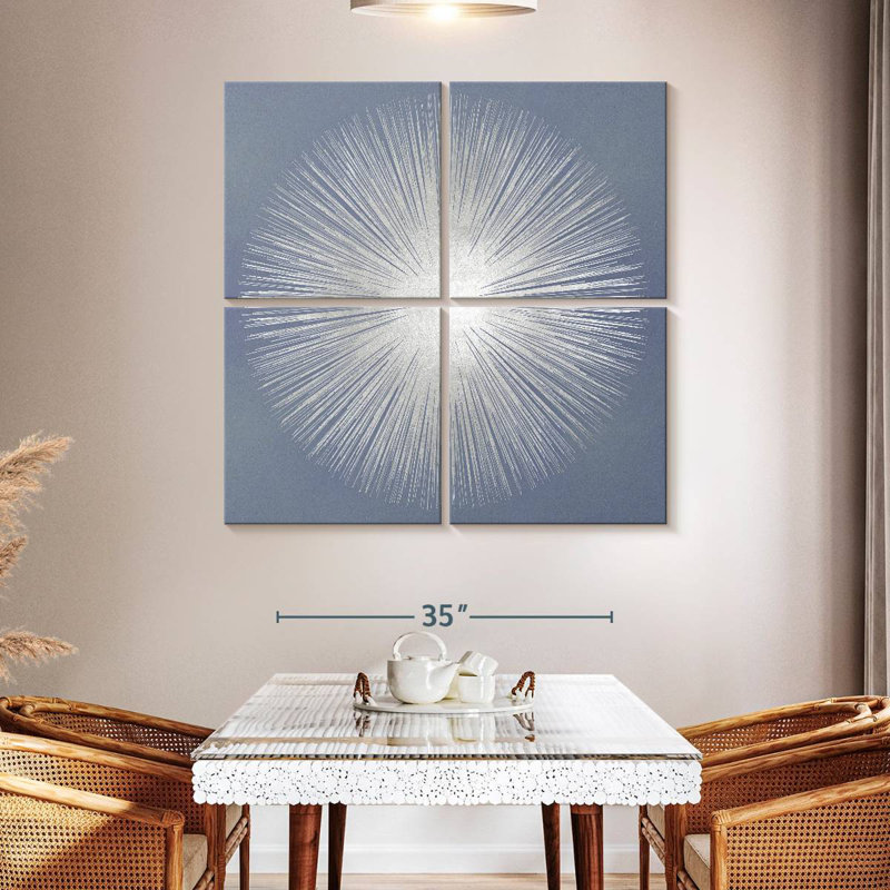 Avery Silver Sunburst On Gray I