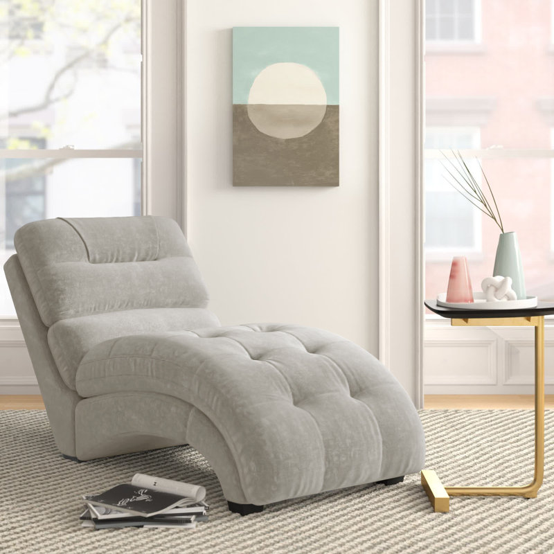 Raley Upholstered Chaise Lounge, Linen
