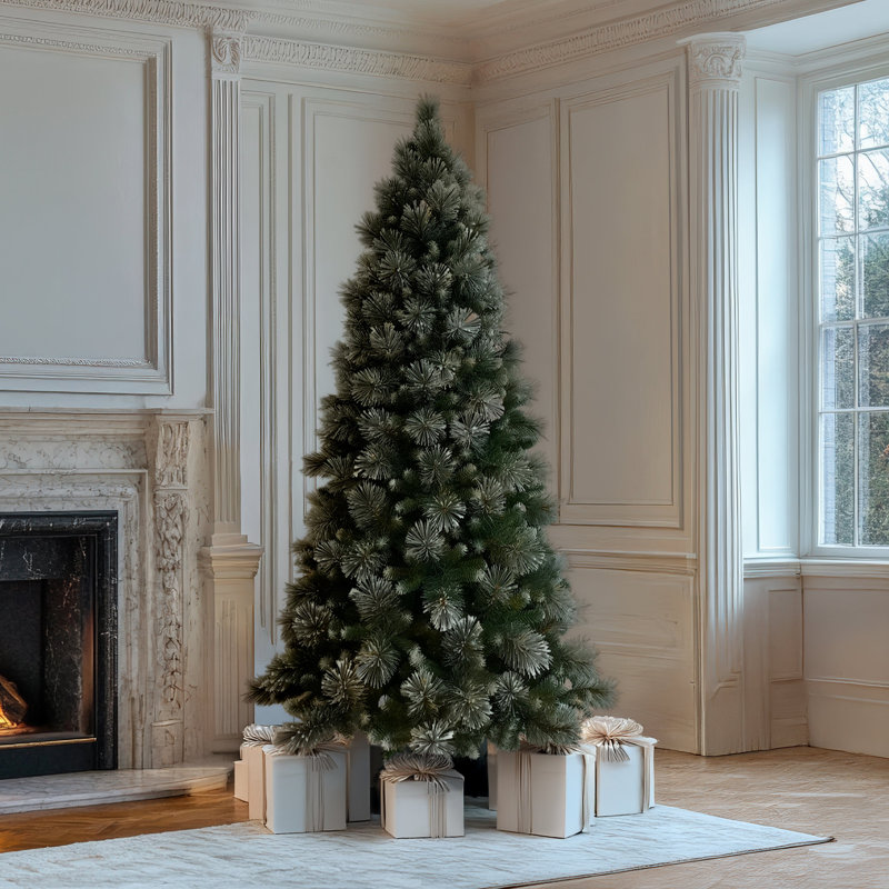 ICED PINE 7.5 H Christmas Tree, 7.5' H, No