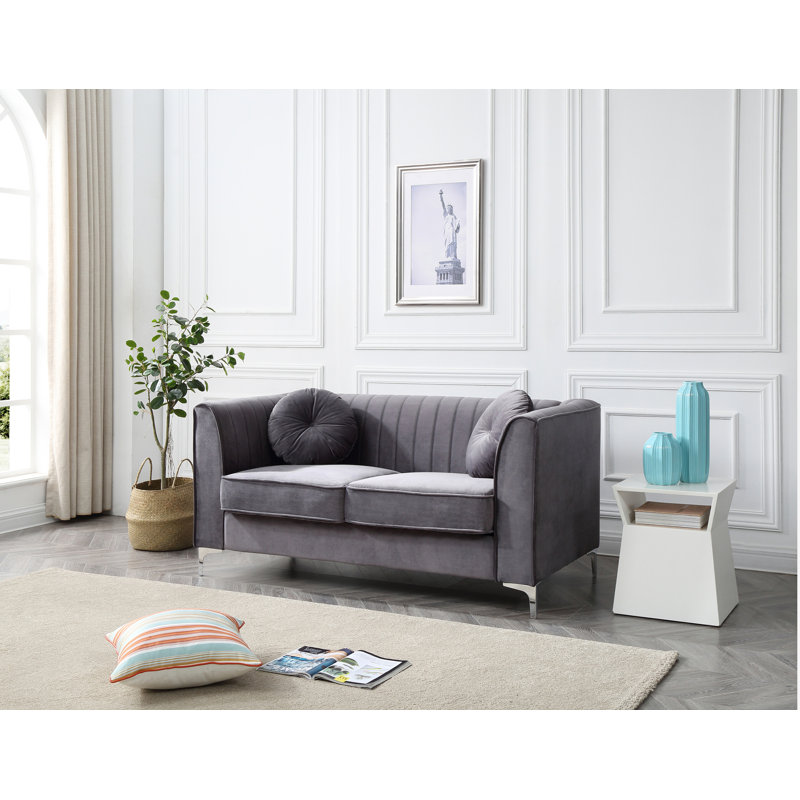 Causeuse contemporaine gris pour la vie moderne, Gris