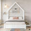 Grand lit plateforme en bois avec garde-corps et 2 tiroirs-1548329658