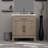 Single Bath Vanity with Carrara Marble Top-643920844