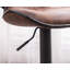Tabouret de bar rotatif réglable Airlift avec revêtement patiné et base chromée-1884162679