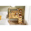Grand meuble-lavabo avec rangement, bureau en bois