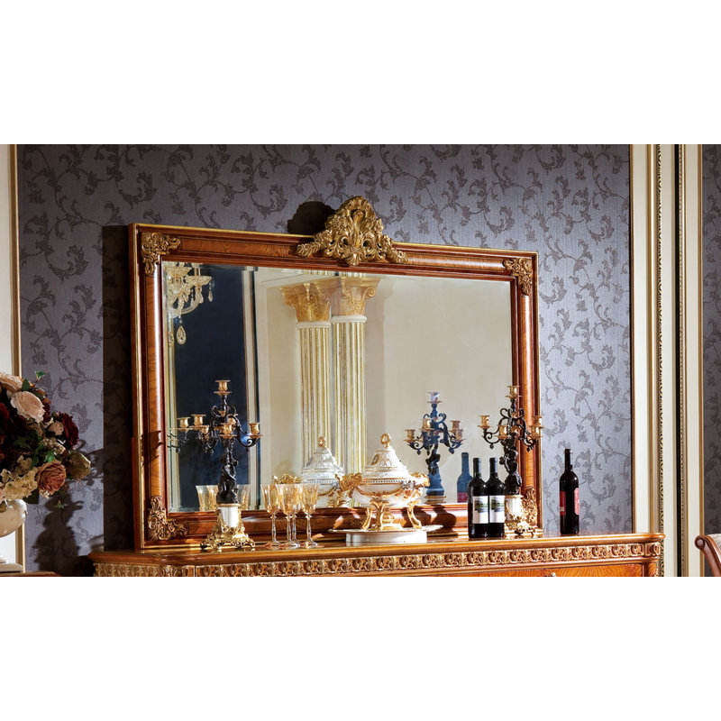 Miroir de commode Narcissus, Noyer
