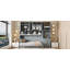 Lit escamotable simple avec placard et tiroirs-1155747890