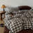 Vintage Brown and Blue Buffalo Plaid Duvet Cover Set with Pillowcases Soft Breathable Microfiber Gingham Bedding Set-137258026