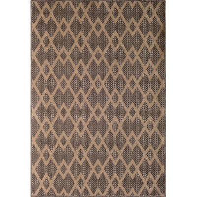 Tapis brun tissé à la machine Sarinah
