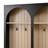 Farmhouse Wooden Style Hall Tree With Arched Design, Elegant Entryway Bench With Retro Hooks, Rustic Coat Rack & Shoe Organizer With Drawers For Mudroom, Living Room, Black-1343141838