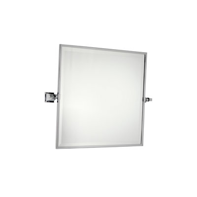 Time Rectangle Metal Beveled Wall Mirror