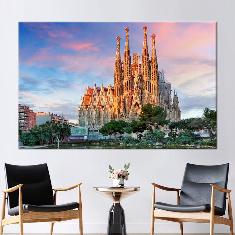Art mural sur toile Antoni Gaudi, H 10 po x l 14 po, Ne s’applique pas, Toile tendue