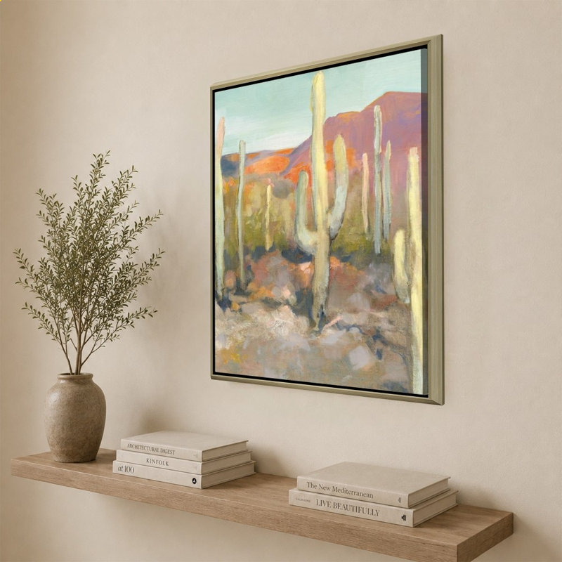 High Desert I par Julia Purinton - Impression sur toile, 44" H x 34" W, Champagne