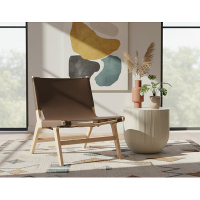 Fauteuil d'appoint en cuir Rawlins