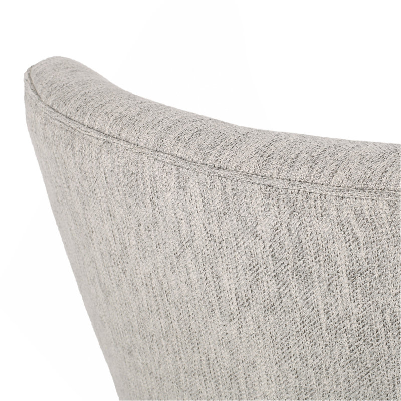Chaise de salle à manger (ensemble de 2), Gris clair, Noir