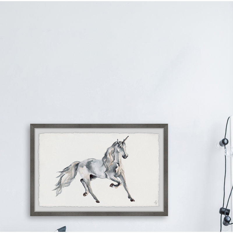 «Northernmost Silver Unicorn», reproduction encadrée, H 12 po x l 18 po