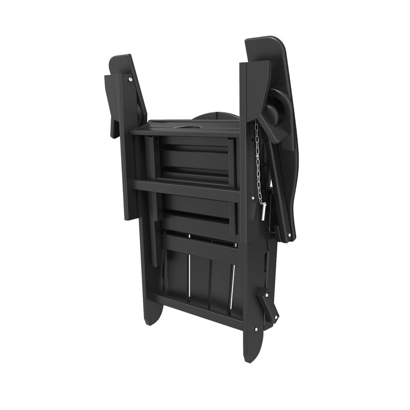 Fauteuil Adirondack réglable avec repose-pieds rétractable, Noir
