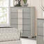 Commode à tiroirs en queue d'aronde de style contemporain 1 pièce