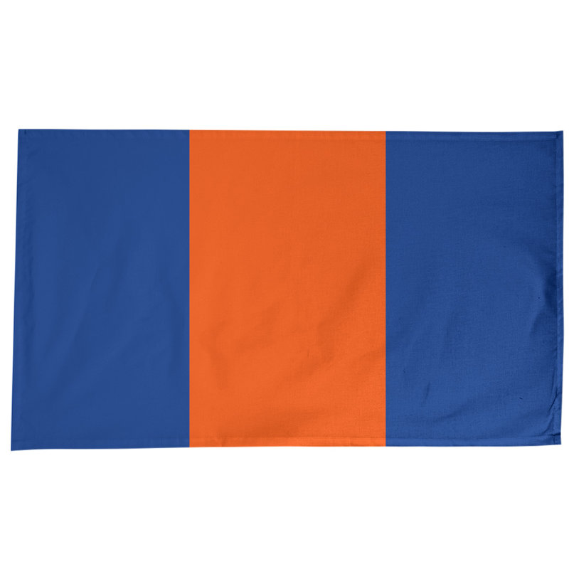 New York NYC Table Runner, Royal Blue/Orange/Royal Blue, Cotton Blend, 102" x 58"
