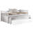 Solid Pine Twin Daybed In White, , 660Lbs Weight Capacity Made From Pine,