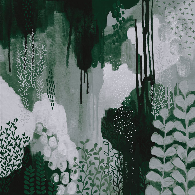«Gray Forest II» par Kathy Ferguson - reproduction d'art sur toile tendue, H 36 po x l 36 po, Non