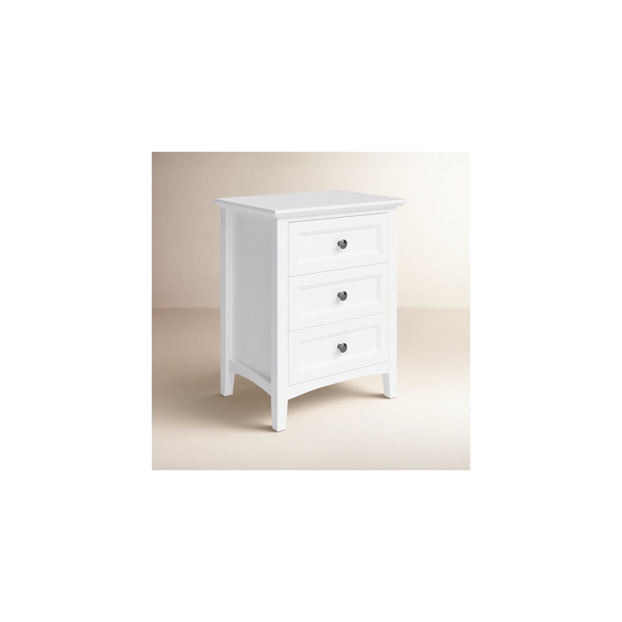 Renee 3 - Drawer Nightstand, White