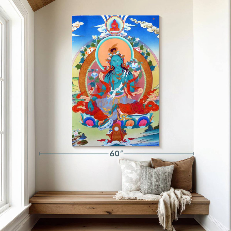 Adella Thangka tibétain, H 51 po x l 34 po
