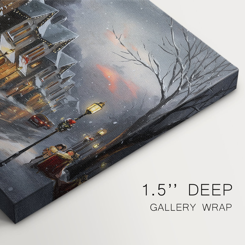 Night of Amber Icicles-Premium Gallery Wrapped Canvas, 18" H x 12" W