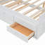 Lit en bois avec tête de lit avec prises de courant, lit extensible avec lit gigogne et trois tiroirs de rangement-167106499-167106498