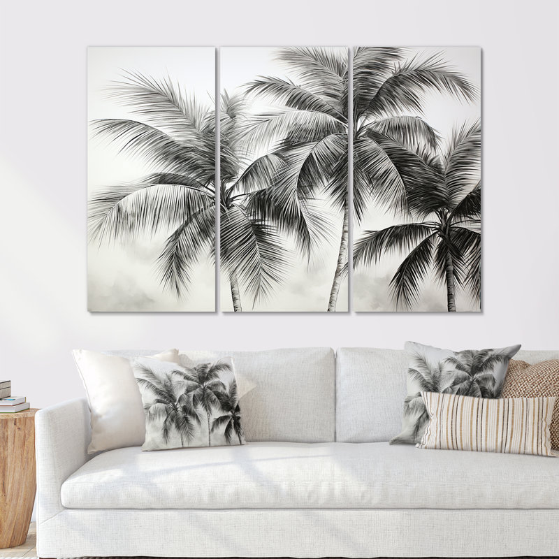 Palmier, désert, oasis II - ensemble de palmiers et palmiers, Toile tendue, H 40 po x l 60 po x P 1 po