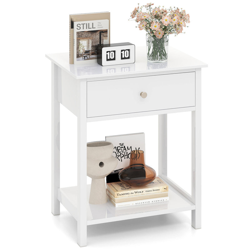 48cm W Manufactured Wood Bedside Table