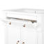 Meuble-lavabo de 28 po de style médiéval, structure en bois massif, armoire de rangement, lavabo à impact, installation facile haut de gamme de 27,8 po et poignées en métal, à nettoyer