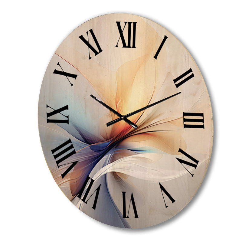 Horloge murale en bois massif Jigna, Petit