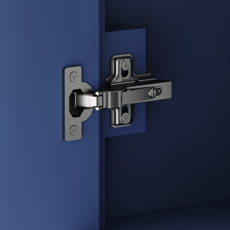 Ensemble de meuble-lavabo simple autoportant 48 po Maya avec plateau en quartz blanc Maya, Bleu marine