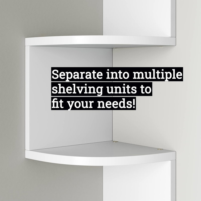 Corner Shelf, 5 Tier Floating Shelves For Wall, Easy-to-assemble Wall Mount Corner Shelves For Bedrooms And Living Rooms
