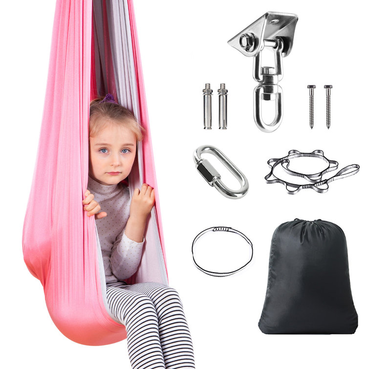 360° Rotation Sensory Swing Livego Color: Pink/Gray