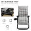 Outsunny Zero Gravity Chair, Folding Reclining Lounge Chair With Padded Cushion, Side Tray