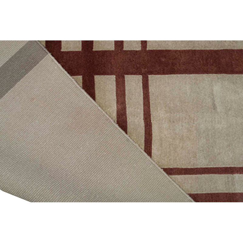 Tapis beige noué à la main de haute qualité