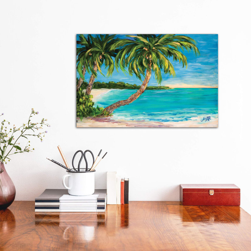 Highland Dunes Palm Cove by Julie Derice - Wrapped Canvas Painting ...