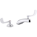 Triton Bowe 0.5 GPM Widespread Bathroom Sink Faucet with Laminar Flow and Wristblade Handles, Drain Not Included