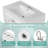 Elegant 60" Vanities With Double Ceramic Sink, Solid Wood Build, Retro Style