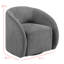 Fauteuil pivotant rembourré Nickelson avec coussins souples-1718914728